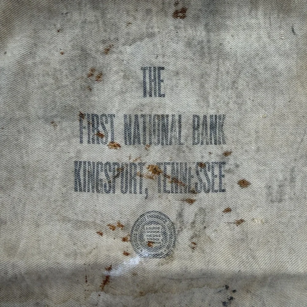 Vintage The First National Bank Kingsport Tennessee Money Deposit‎ Bag Code